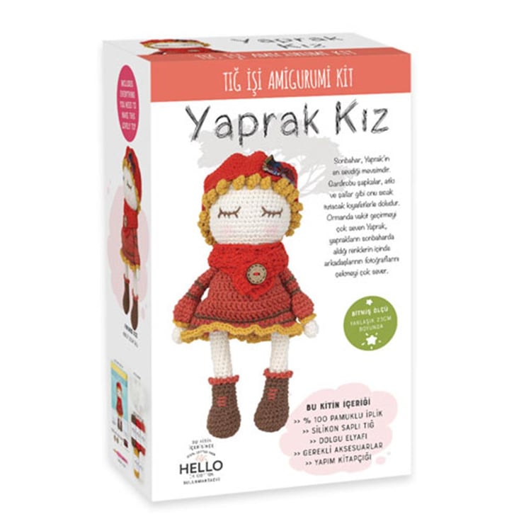 TUVA TIĞ İŞİ AMİGURUMİ KİT-YAPRAK KIZ
