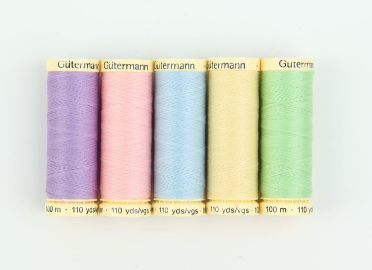 Gutermann %100 Polyester 100m Dikiş İpi Pastel Renkler Set