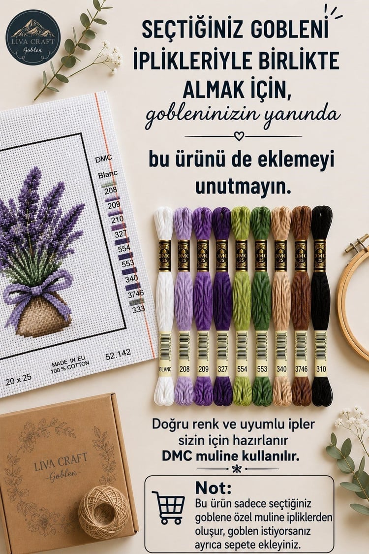 Orchidea 24x30 GOBLEN YAN ÜRÜNÜ 32 adet DMC muline