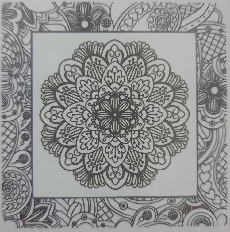 Tuval Boyama Seti, Yuvarlak Çiçek Deseni