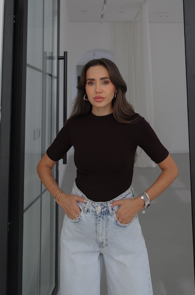Acı Kahve Ruby Fit Modal Bluz