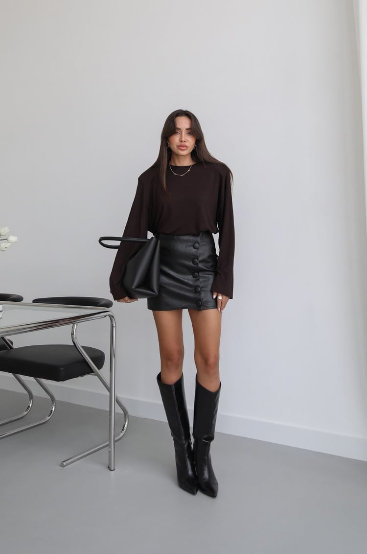 Acı Kahve Vatkalı İnce Sweatshirt