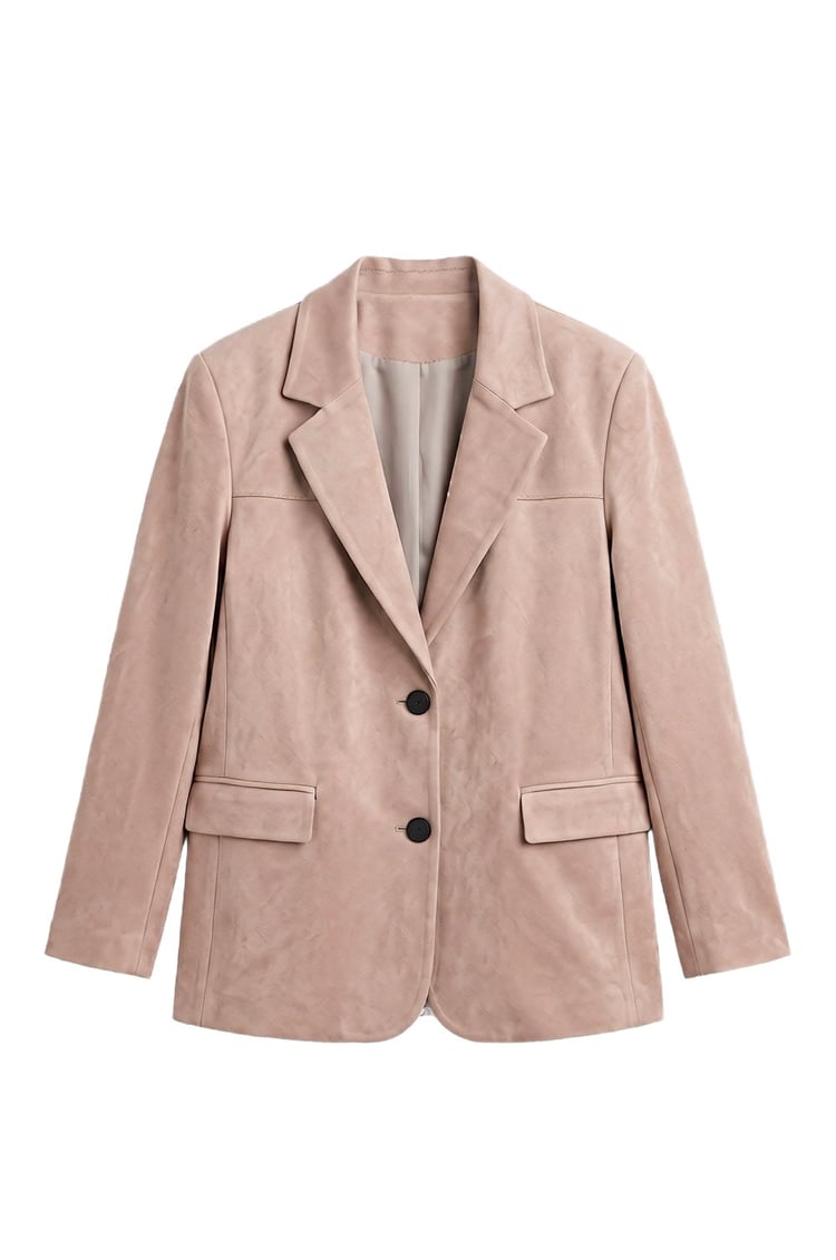 Açık Bej Sienna Süet Blazer Ceket
