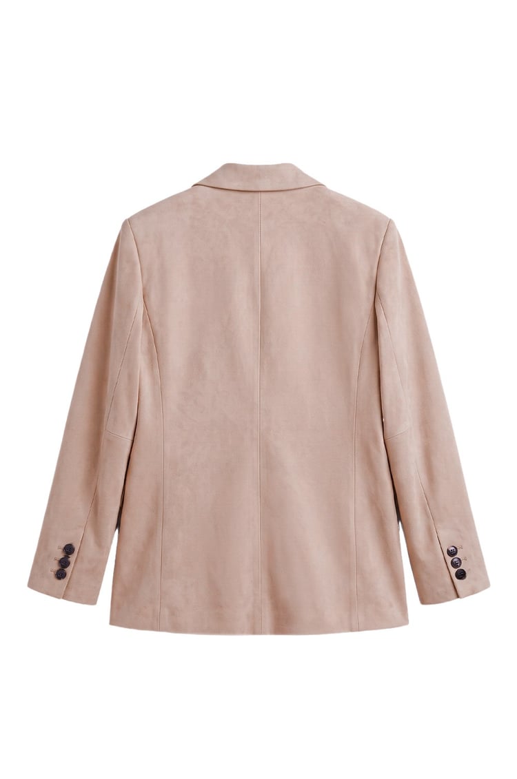 Açık Bej Sienna Süet Blazer Ceket