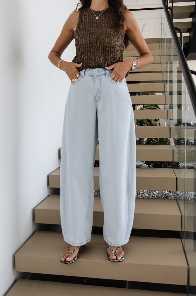 Açık Mavi Balon Jean