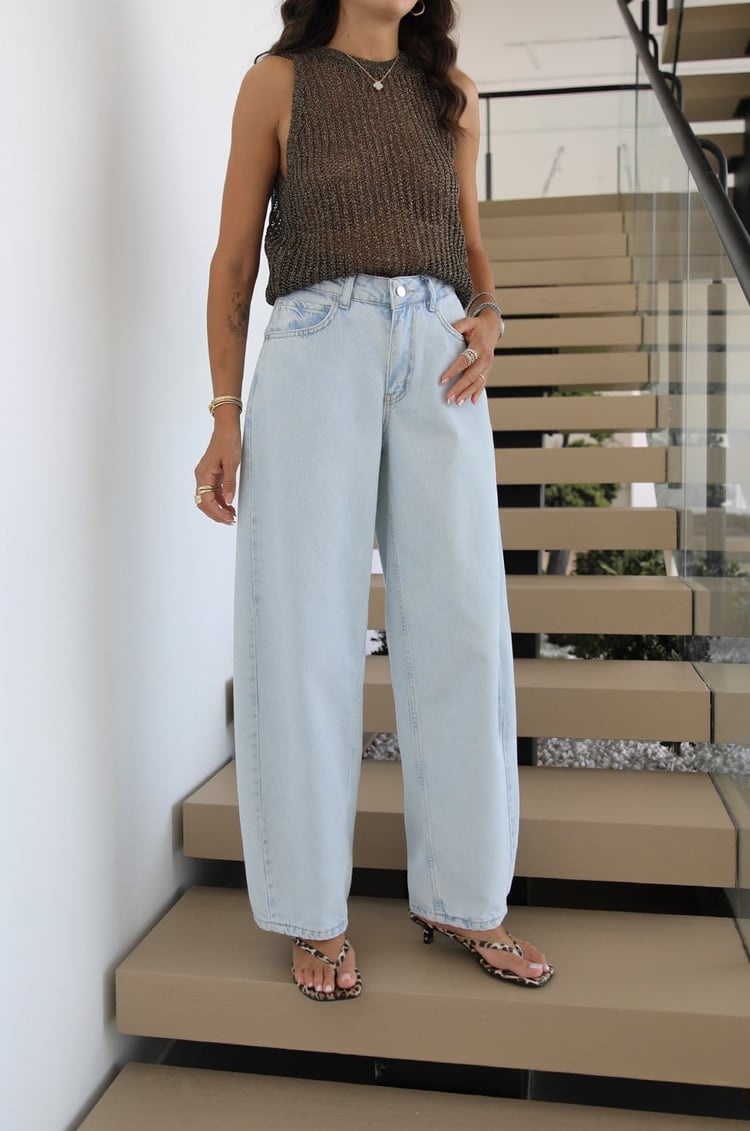 Açık Mavi Balon Jean