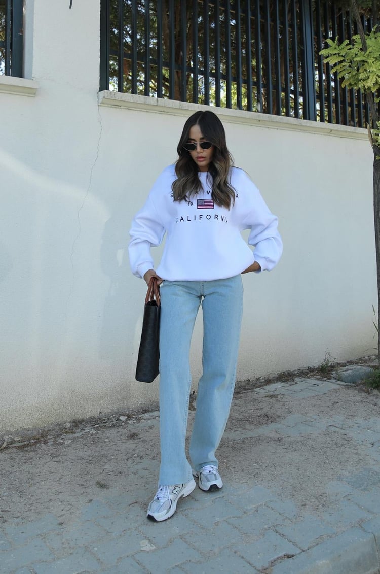 Açık Mavi Straight Jean