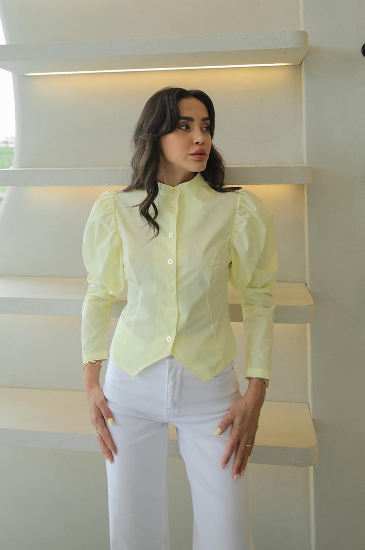 Açık Sarı Lilyana Gömlek