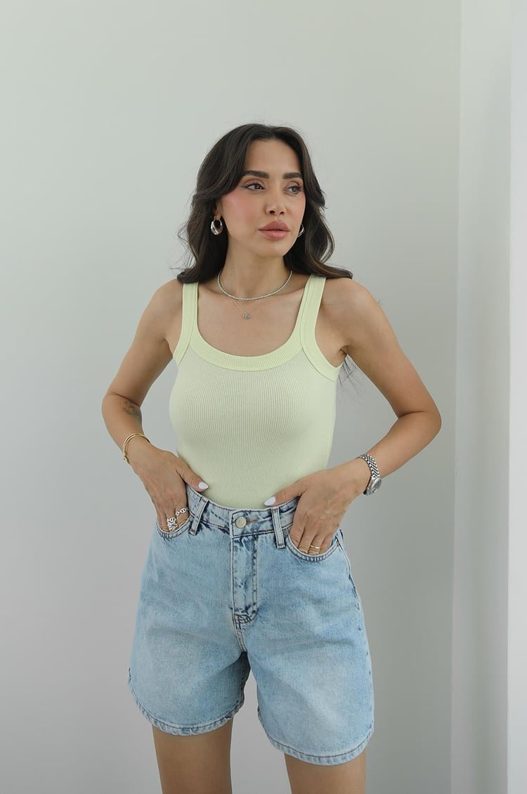 Açık Sarı Snor Fitilli Atlet