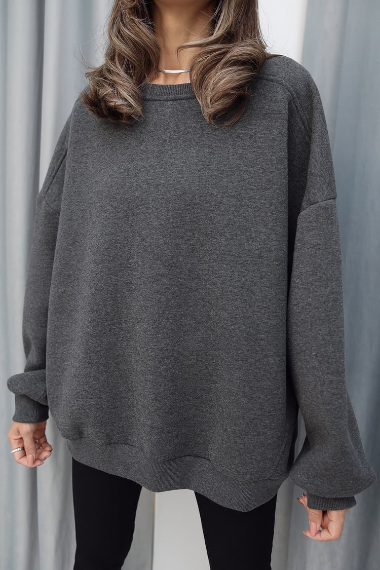 Antrasit Basic Sweatshirt