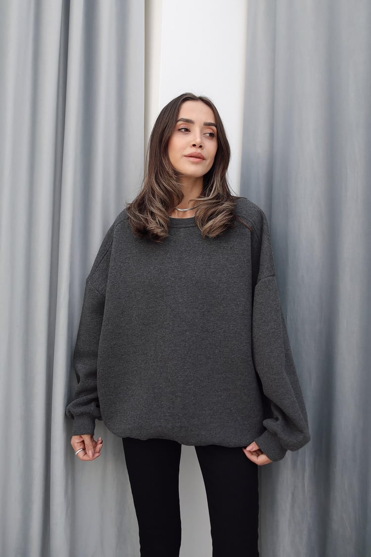 Antrasit Basic Sweatshirt