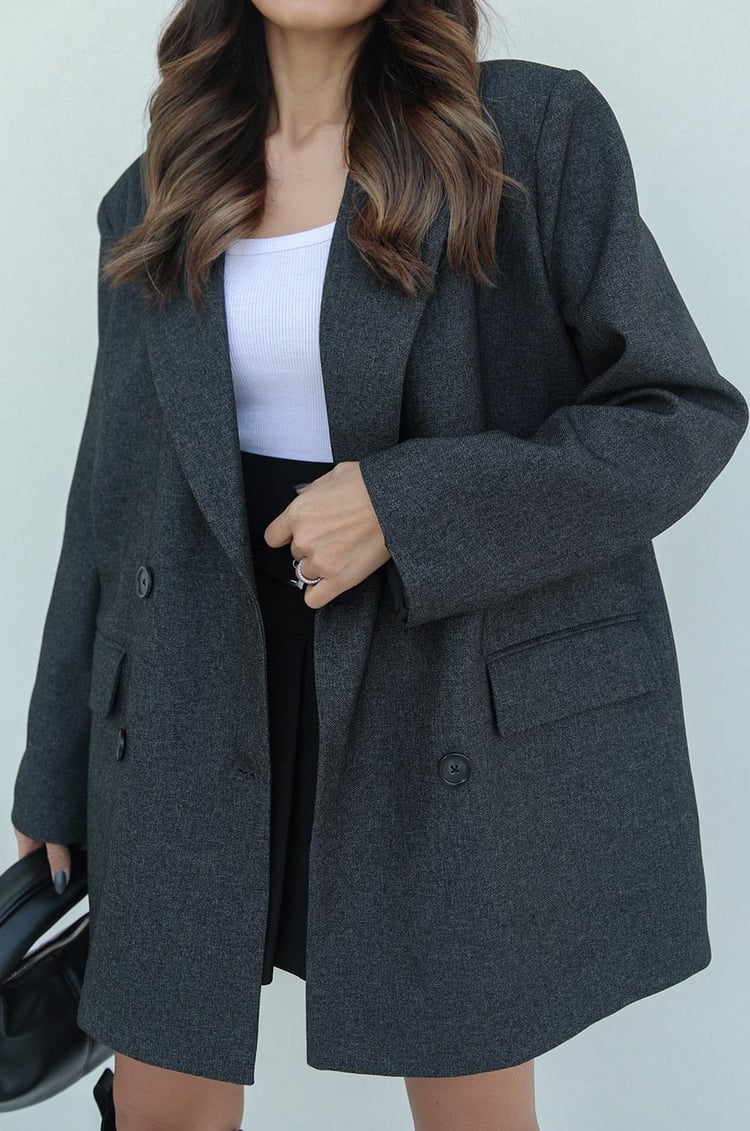 Antrasit Blazer Ceket