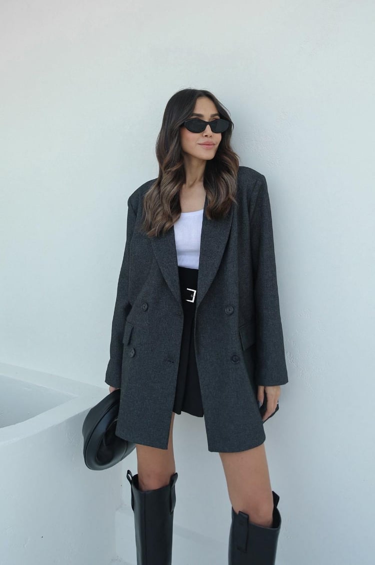 Antrasit Blazer Ceket