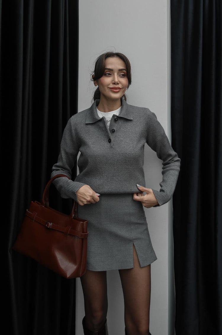 Antrasit Chase Polo Yaka Kazak