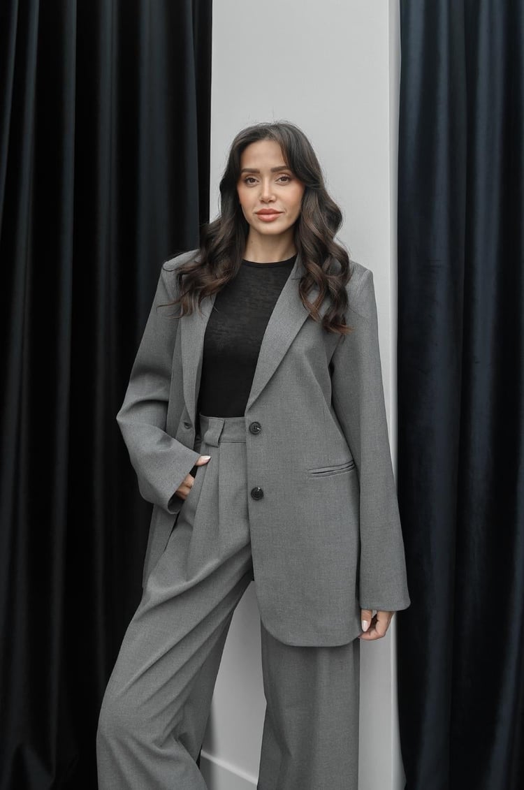 Antrasit Dave Poliviskon Blazer Ceket