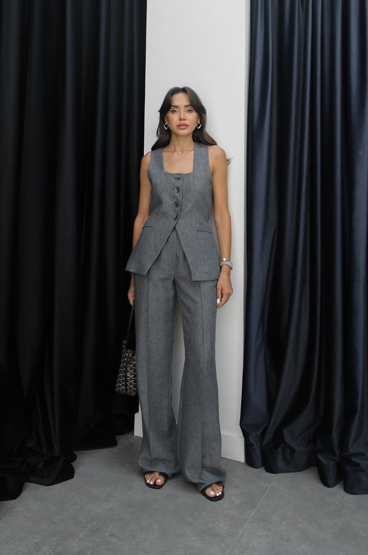 Antrasit Sabina Yelek Pantolon Takım