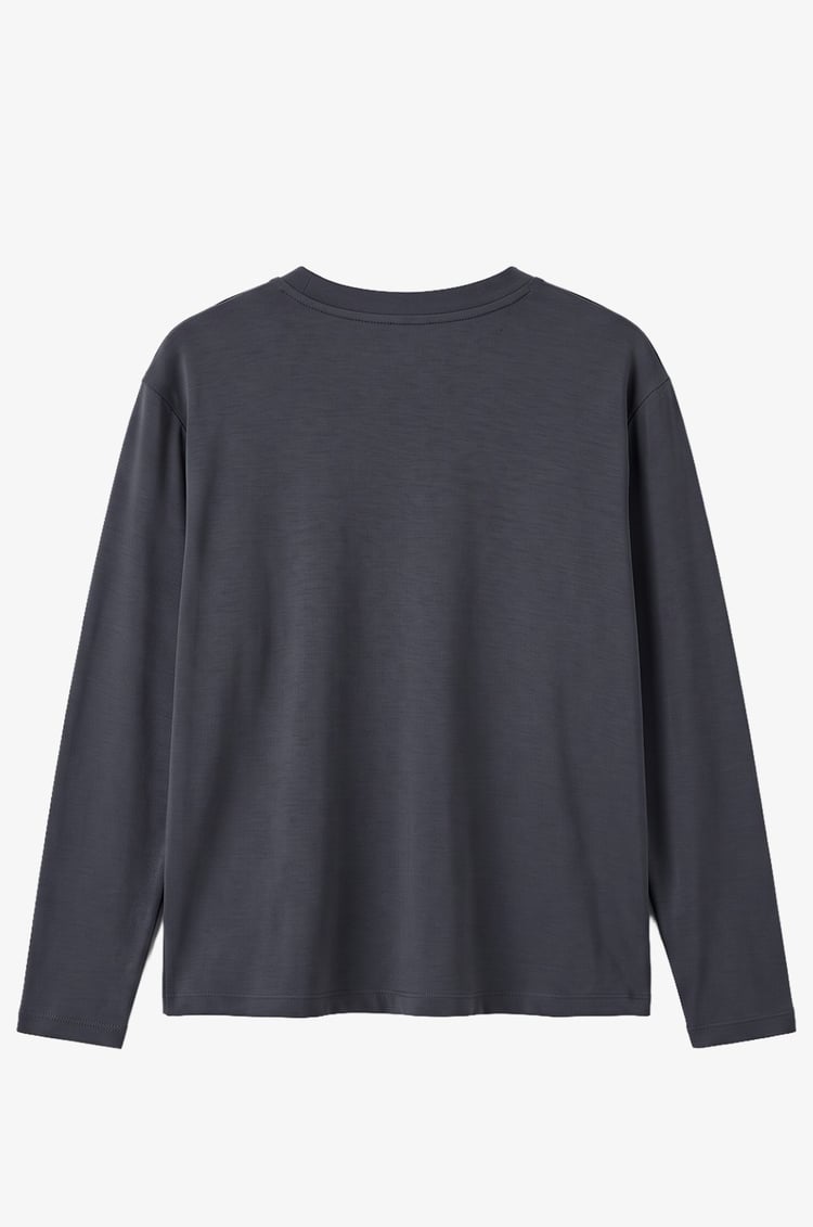 Antrasit Tinta Bisiklet Yaka İnce Sweatshirt