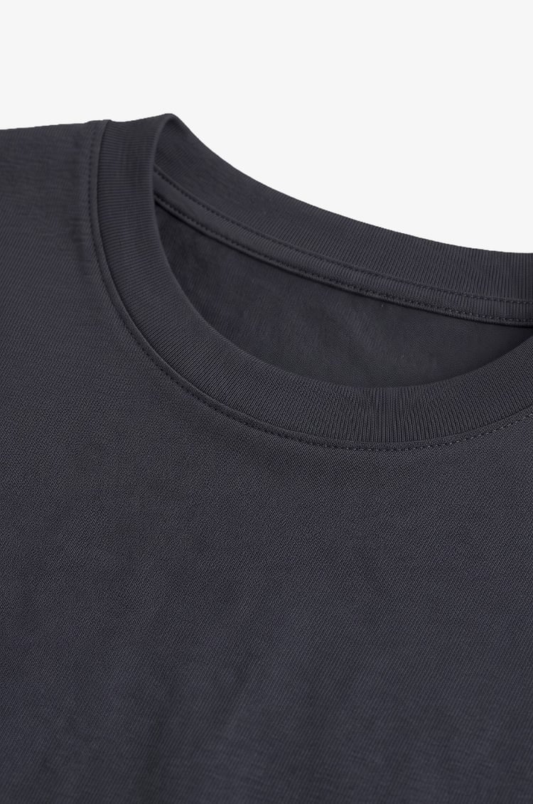Antrasit Tinta Bisiklet Yaka İnce Sweatshirt