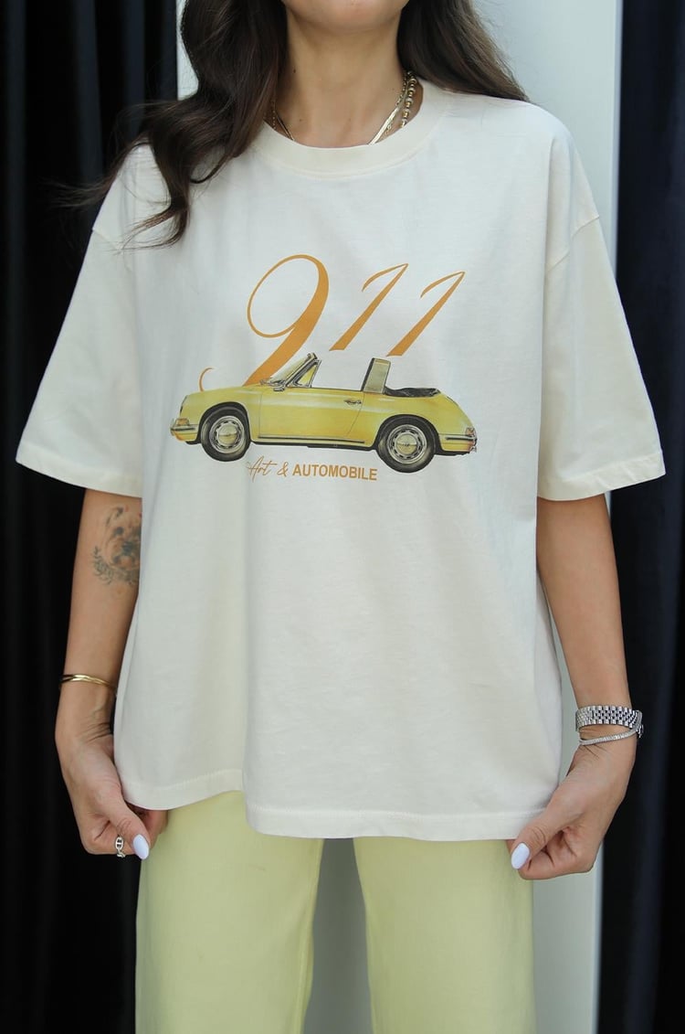 Automobile Baskılı Tişört
