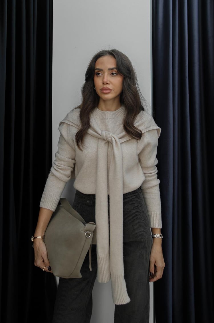 Bej Atkı Detaylı Kazak