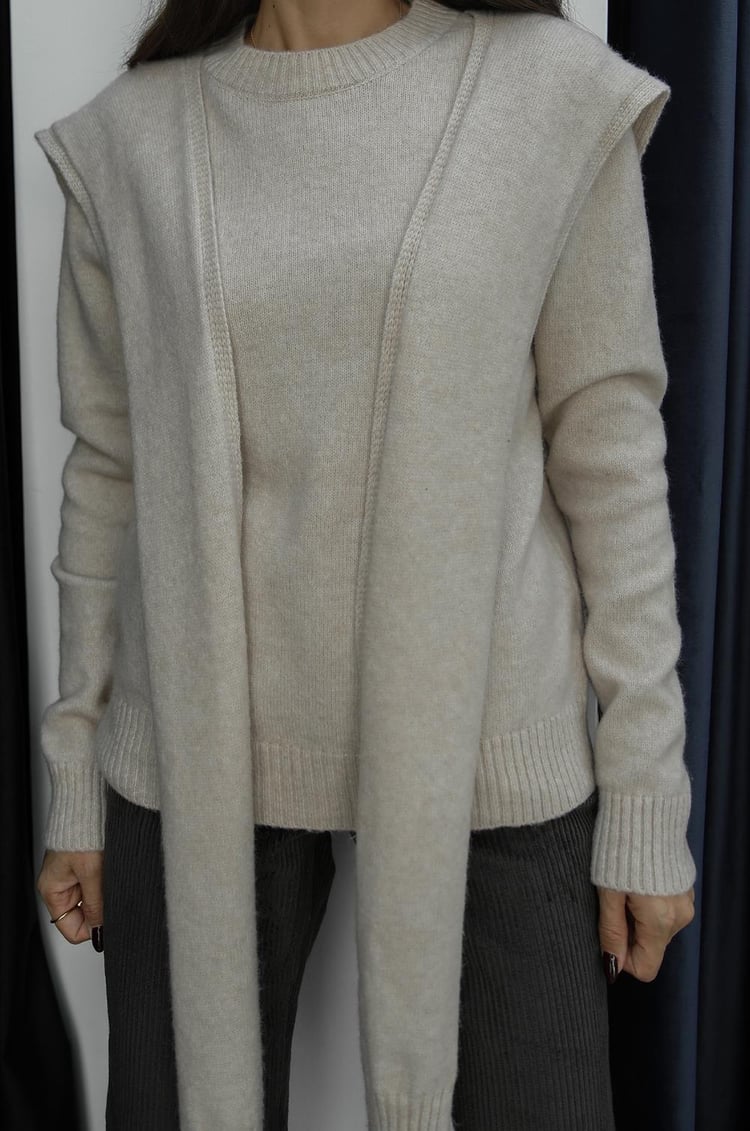 Bej Atkı Detaylı Kazak