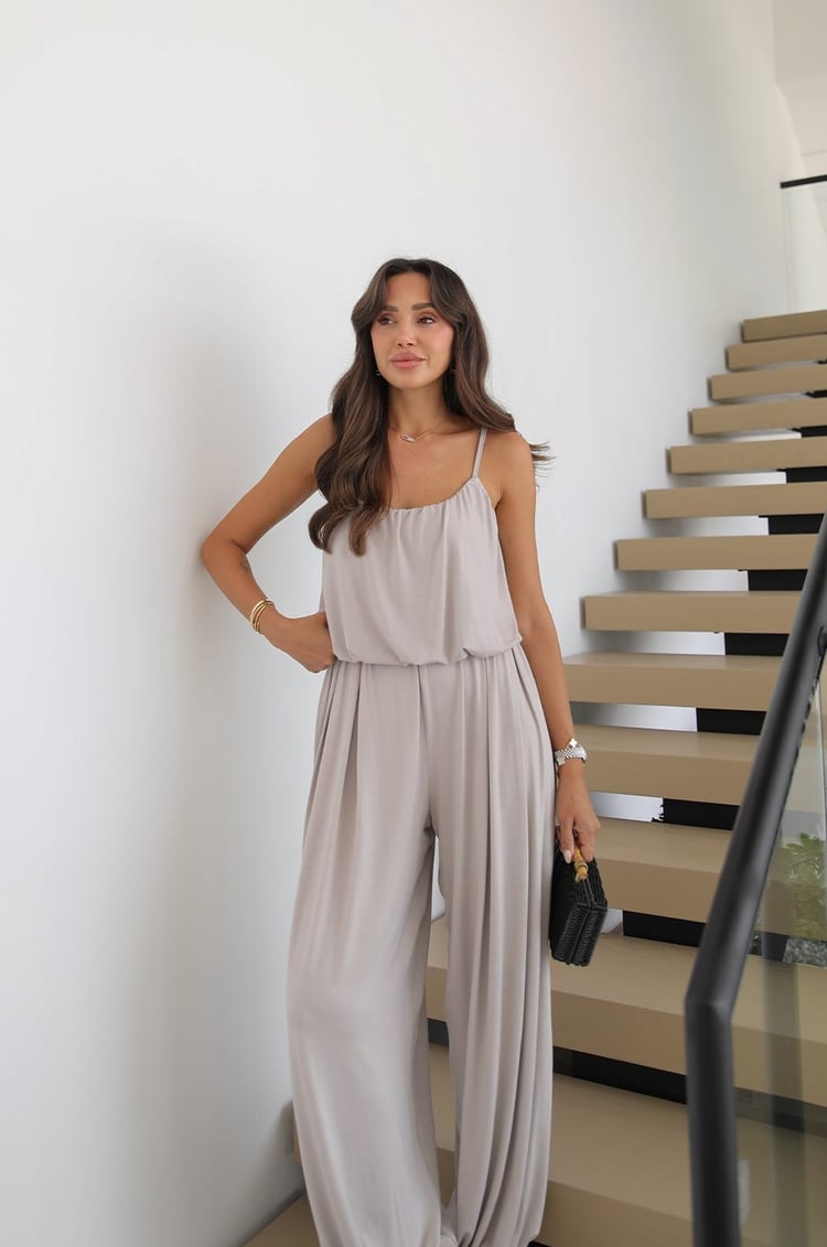 Bej Aurora Balon Bluz Pantolon Takım 