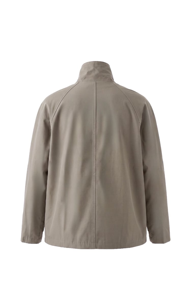 Bej Düğmeli Oversize Trençkot