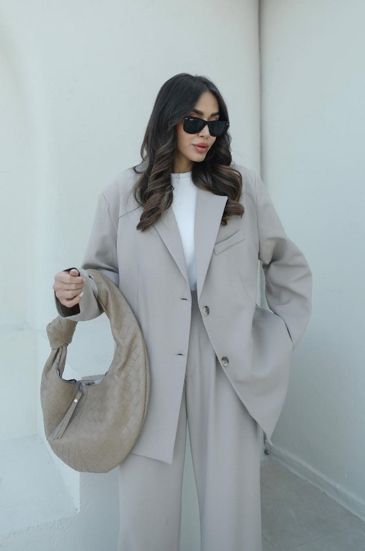 Bej Keila Vatkalı Blazer Ceket