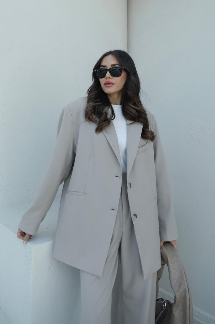 Bej Keila Vatkalı Blazer Ceket