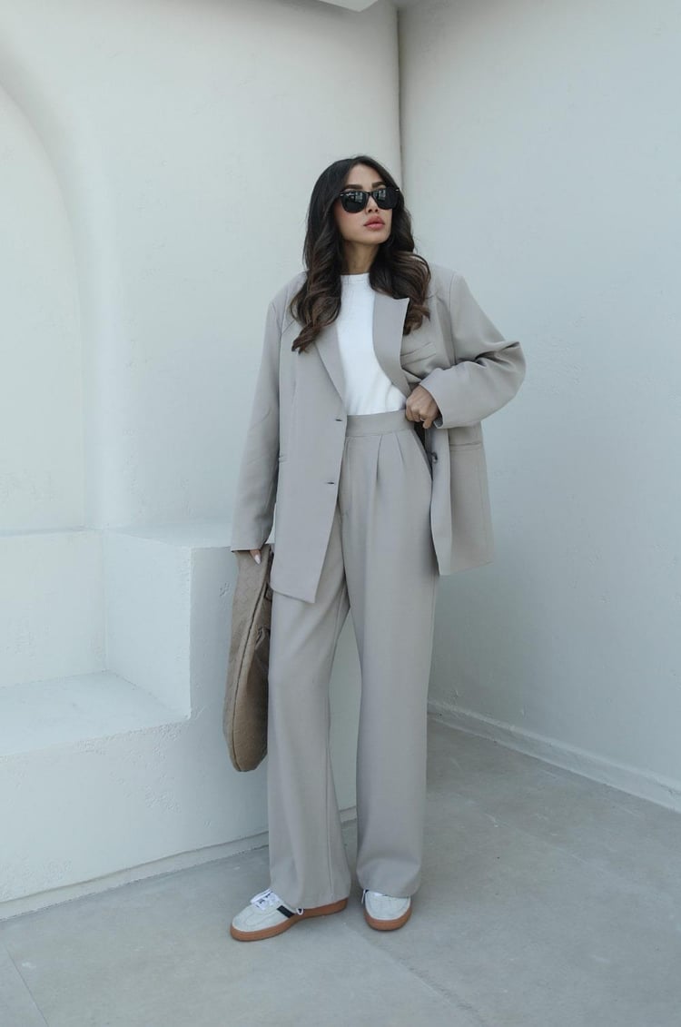 Bej Keila Vatkalı Blazer Ceket