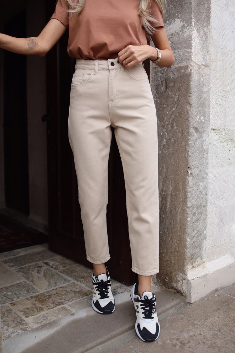 Bej Mom Jean