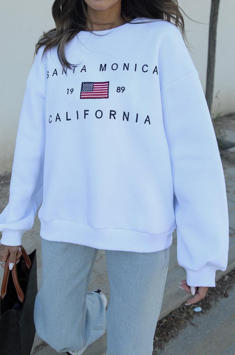 Beyaz Beverly Hils Sweatshirt