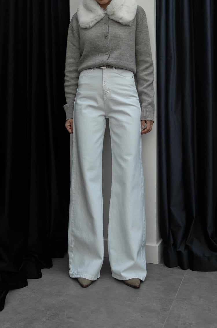 Beyaz Hervey Wide Leg Jean