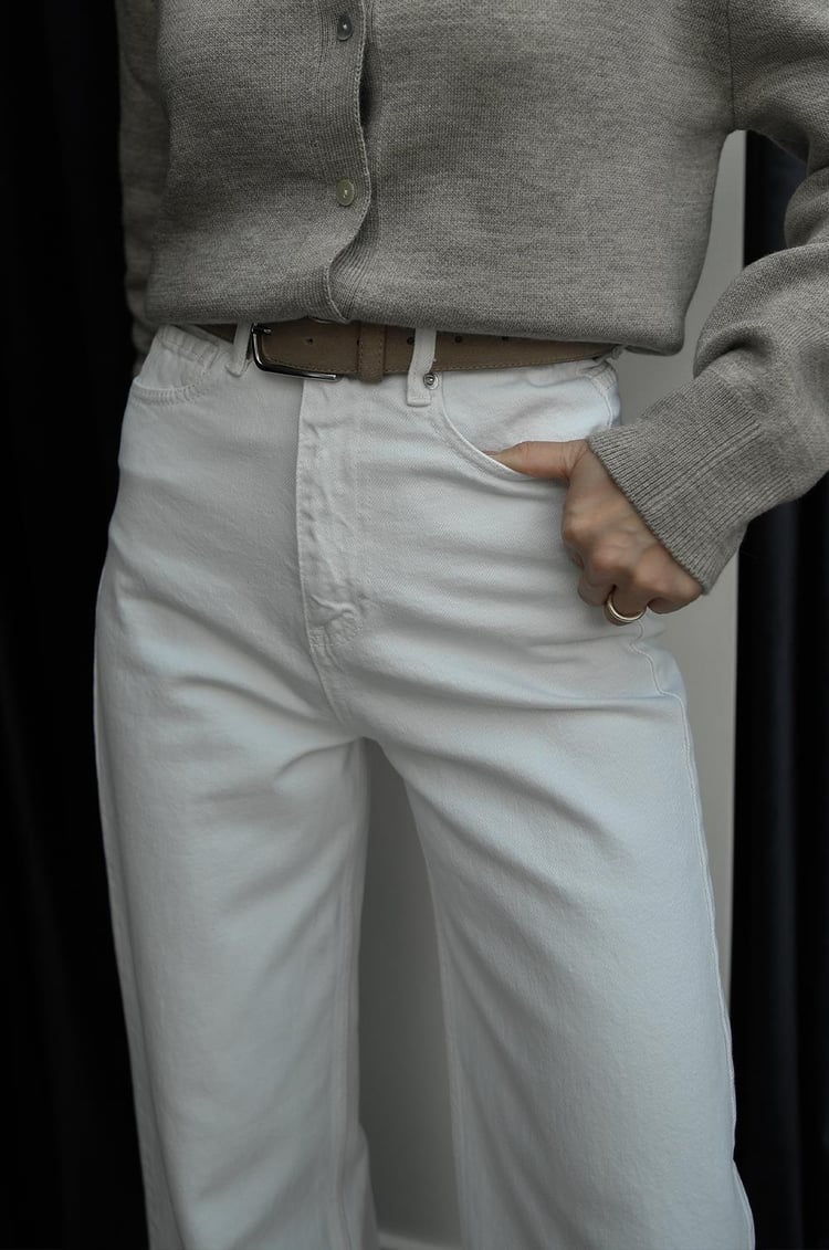 Beyaz Hervey Wide Leg Jean