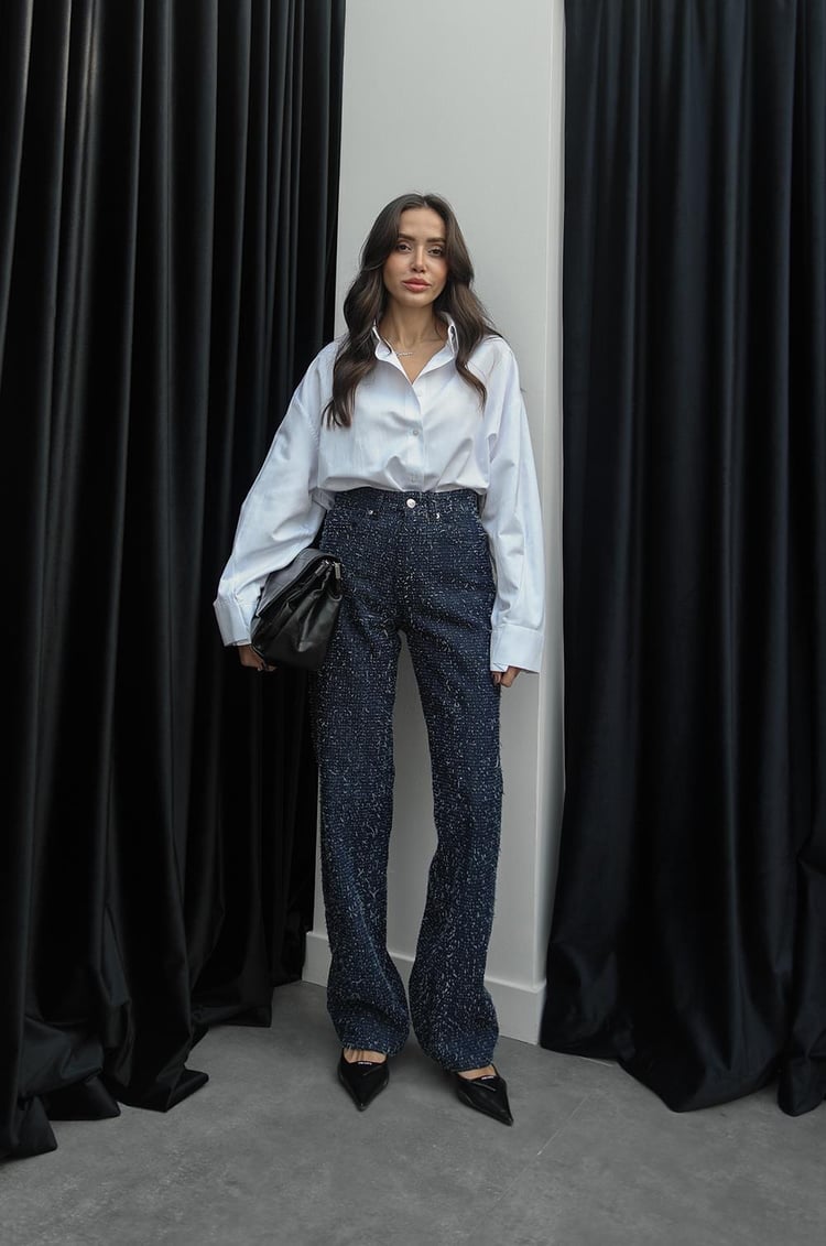 Beyaz Oversize Gömlek