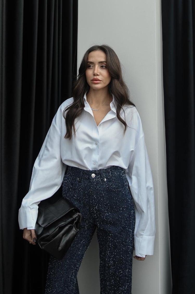Beyaz Oversize Gömlek