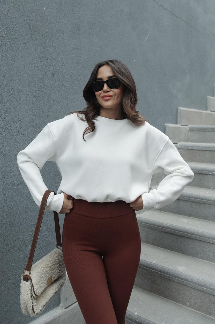 Beyaz Short Sweatshirt
