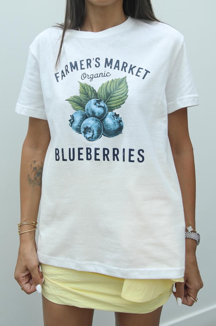 Blueberries Baskılı Tişört