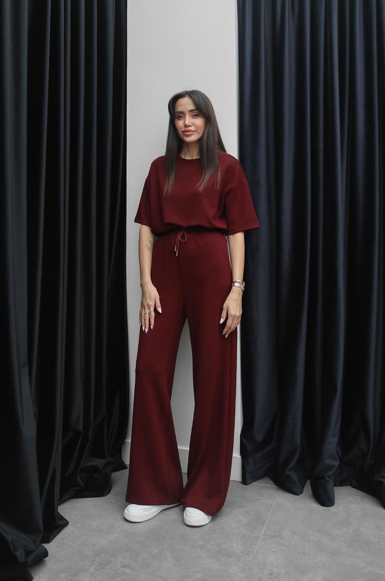 Bordo Darcy Modal Eşofman Takım