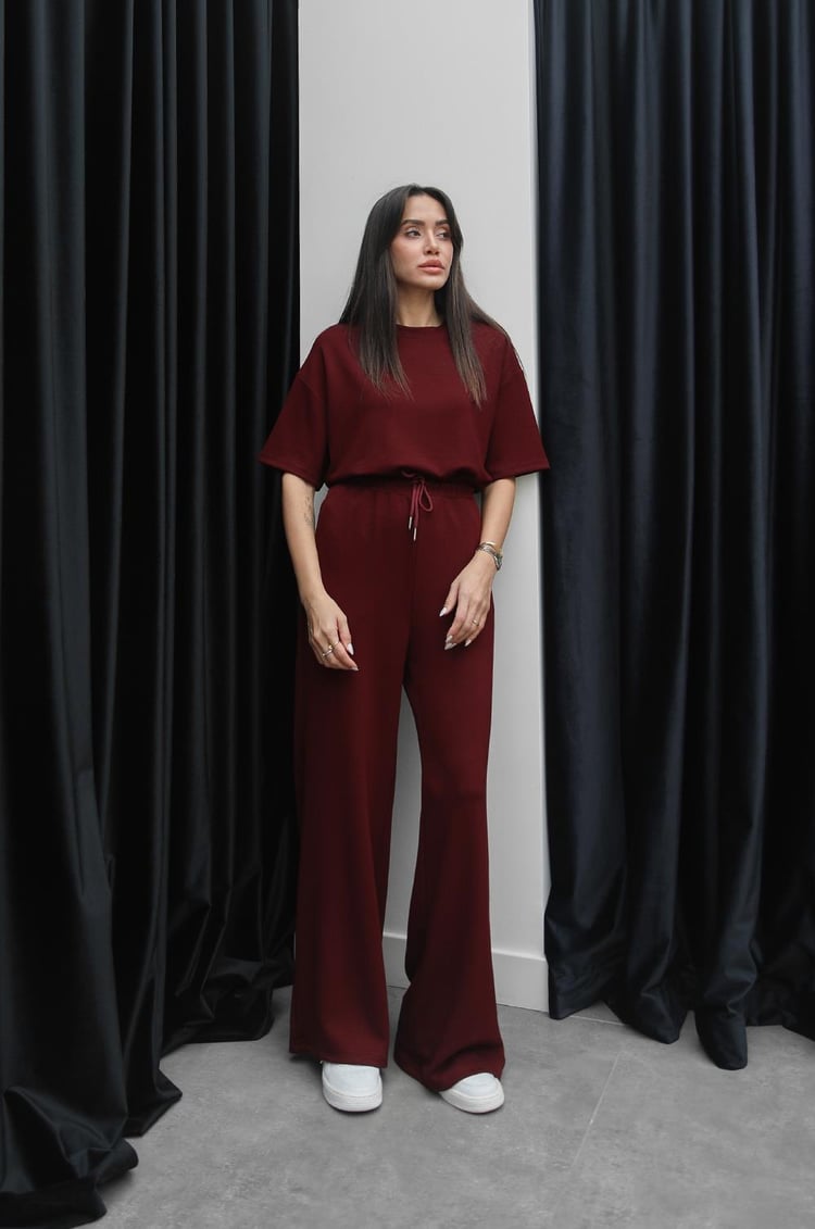 Bordo Darcy Modal Eşofman Takım