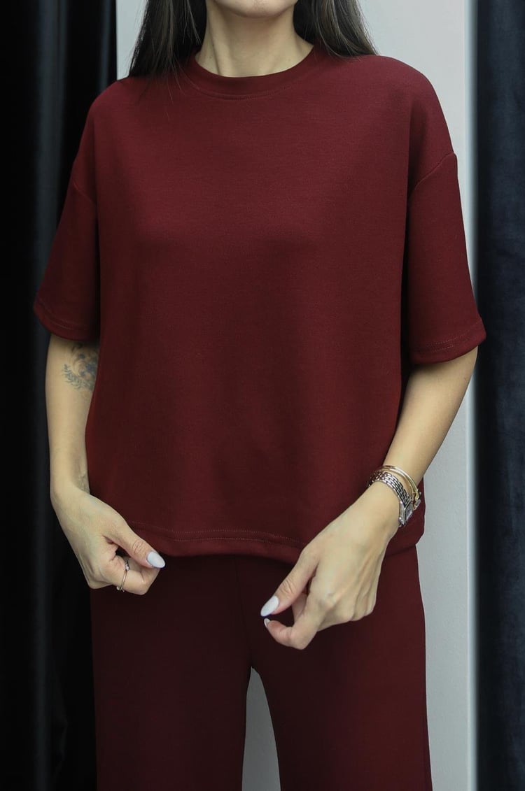 Bordo Darcy Modal Eşofman Takım