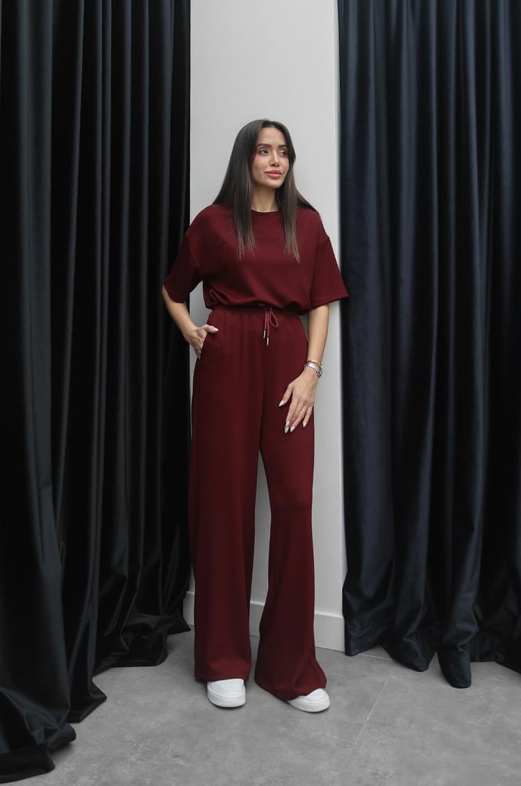 Bordo Darcy Modal Eşofman Takım