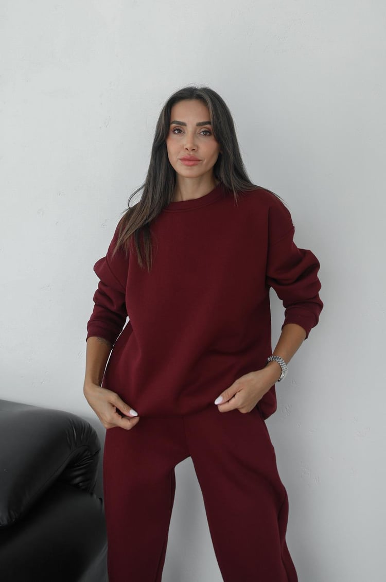 Bordo Dorado Eşofman Takım
