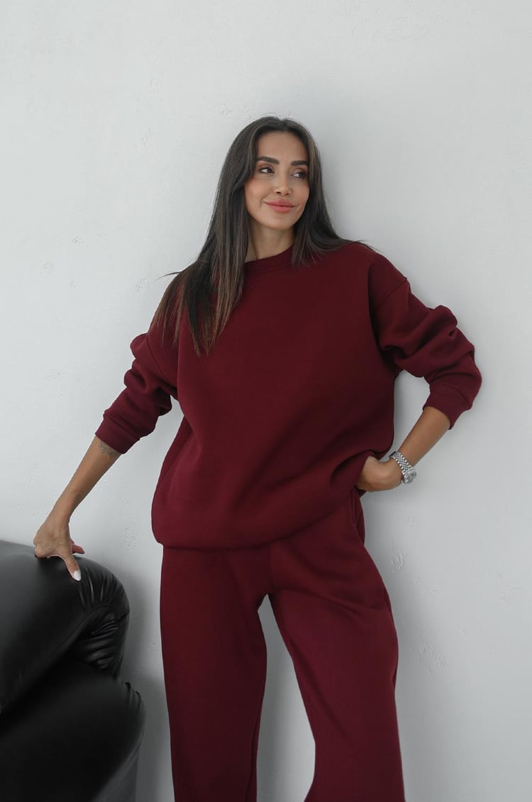 Bordo Dorado Eşofman Takım