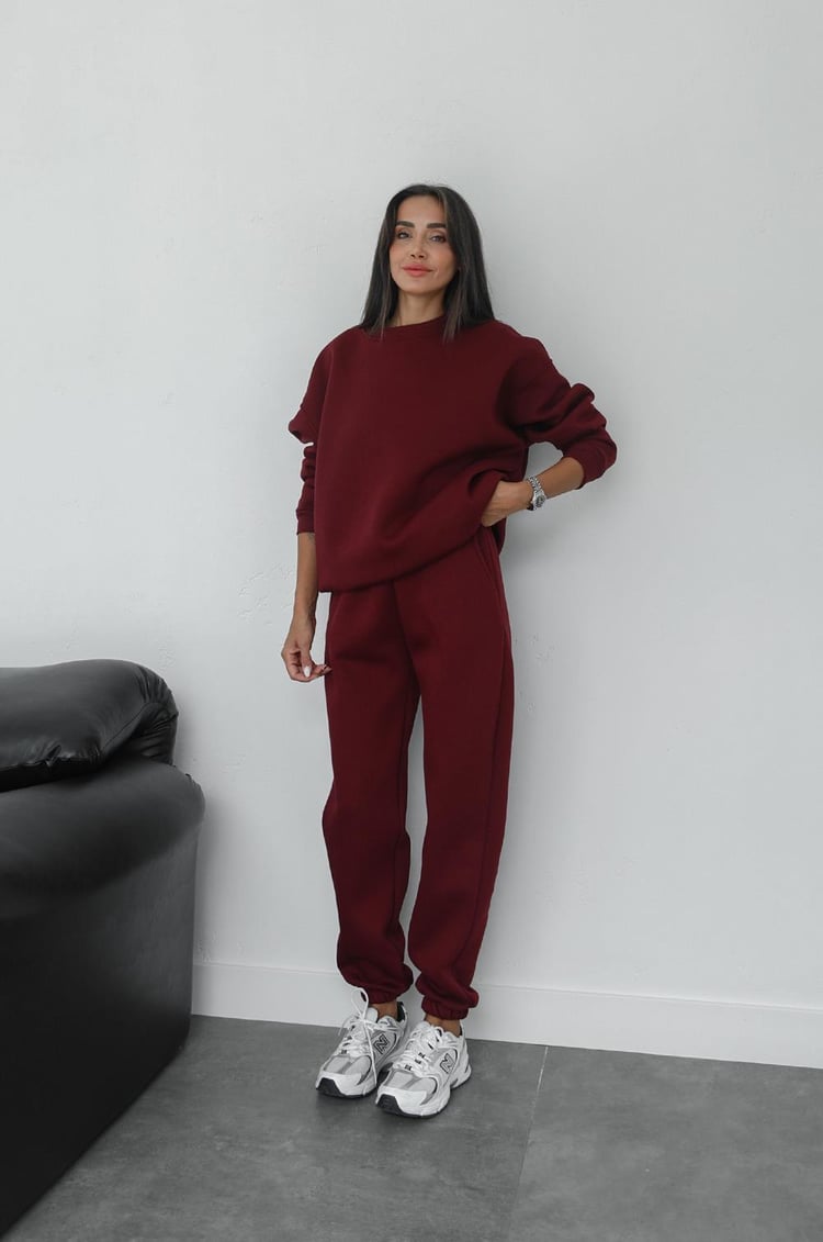 Bordo Dorado Eşofman Takım