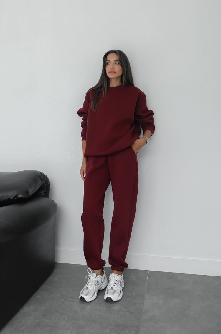 Bordo Dorado Eşofman Takım