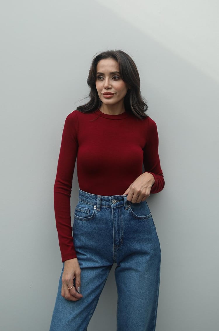 Bordo Fit Basic Bluz