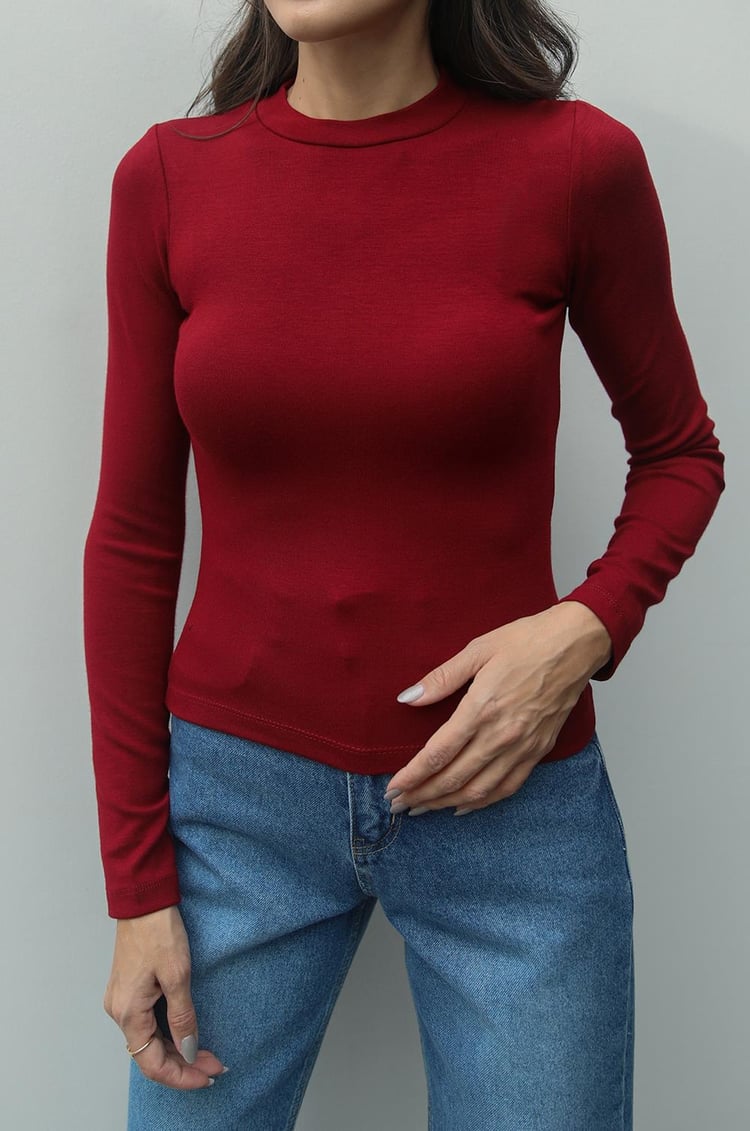Bordo Fit Basic Bluz