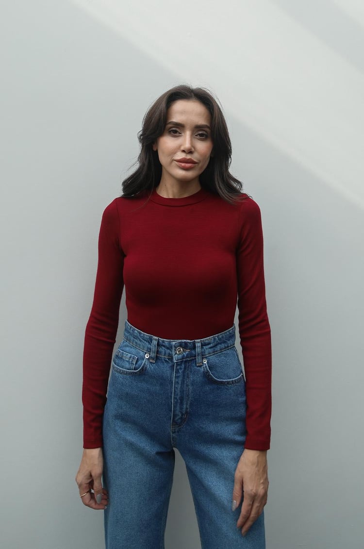 Bordo Fit Basic Bluz