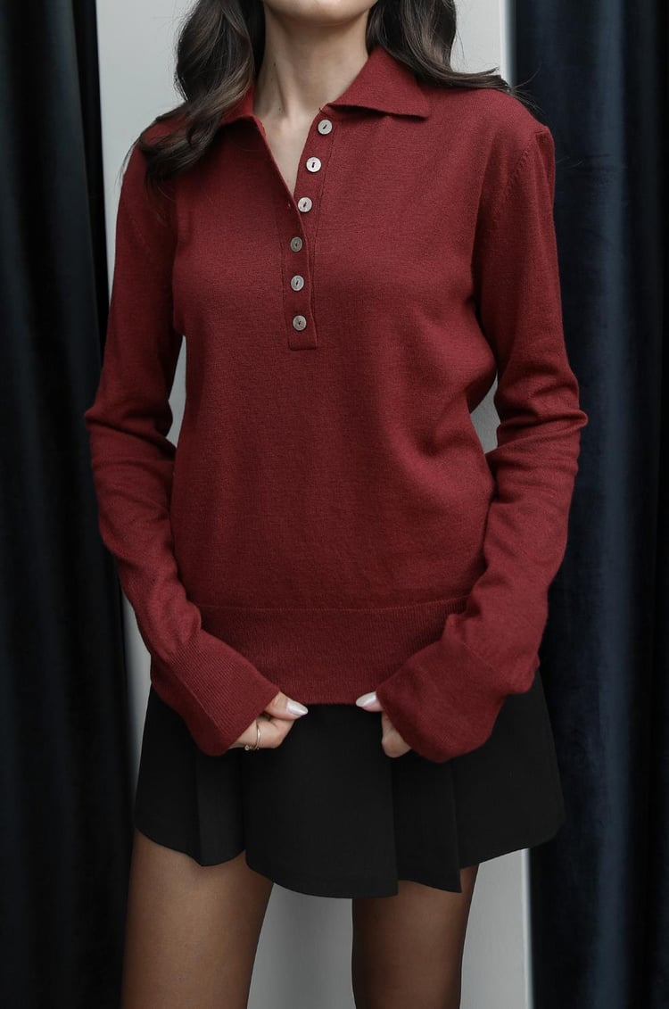 Bordo Jacob Polo Yaka Triko
